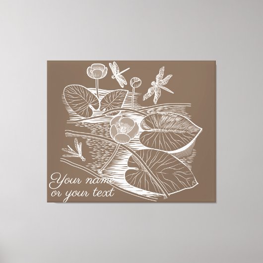 Toile Lys d'eau marron (Recto)