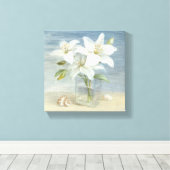 Toile Lys et coquilles blancs (Insitu (Plancher de Bois))