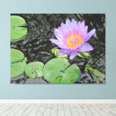 Toile Lys et tampons violets (Insitu (Plancher de Bois))