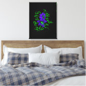 Toile lys violet sur fond noir (Insitu(Chambre))
