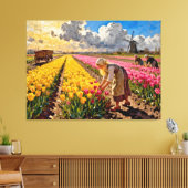 Toile « Lysbeth dans la lumière ambre » - Un paysage née (Insitu(Salon))