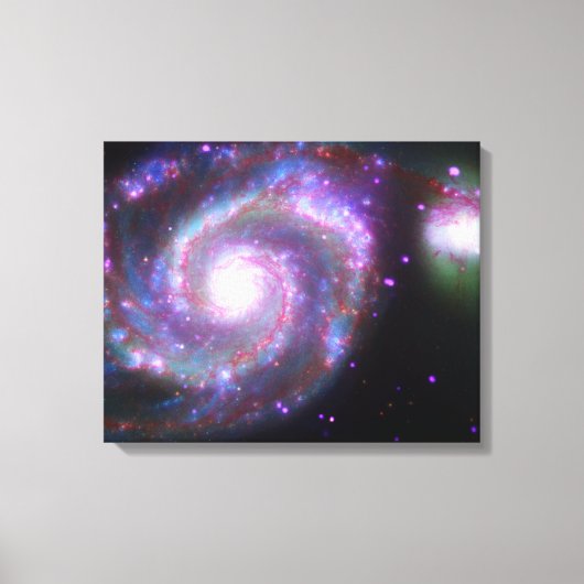 Toile M51 Whirlpool Galaxy : Une beauté classique (Recto)