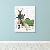 Toile M. Deer et Mme Rabbit (Insitu (Plancher de Bois))