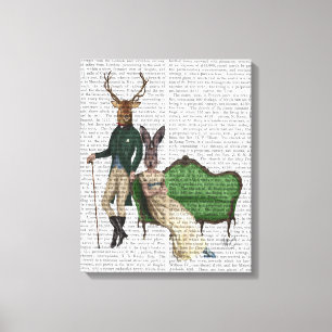 Toile M. Deer et Mme Rabbit