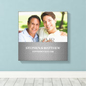 Toile M. et M. Two Grooms Silver Damask Photo (Insitu (Plancher de Bois))