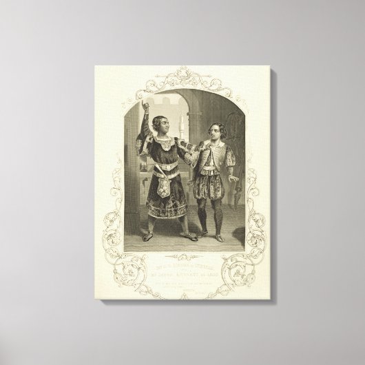 Toile M. G. V. Brooke en tant qu'Othello et James Bennet (Recto)