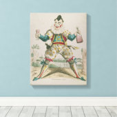 Toile M. Grimaldi en clown (Insitu (Plancher de Bois))