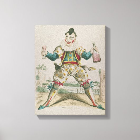 Toile M. Grimaldi en clown (Recto)