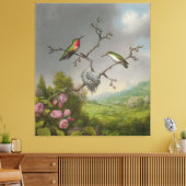 Toile M. HEADE - Colibris et fleurs de pomme (1865) (Insitu(Salon))