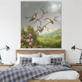 Toile M. HEADE - Colibris et fleurs de pomme (1865) (Insitu(Chambre))