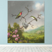 Toile M. HEADE - Colibris et fleurs de pomme (1865) (Insitu (Plancher de Bois))