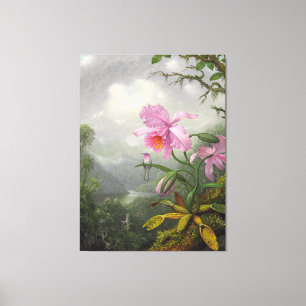 Toile M. HEADE - Hummingbird Perché sur le Plante de l'o