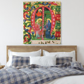 Toile 'M' initial historique représentant l'Annonciation (Insitu(Chambre))