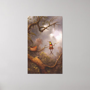 Toile M. J. HEADE - Crimson Topaz Hummingbirds (1870-188