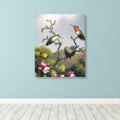 Toile M. J. HEADE - Ruby Throat, de l'Amérique du Nord ( (Insitu (Plancher de Bois))