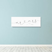 Toile M. Mme Mariage Date Keepsaké (Insitu (Plancher de Bois))