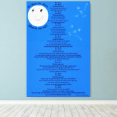 Toile M. Moon, M. Moon Fun Poem pour enfants 32 po x 48 (Insitu (Plancher de Bois))