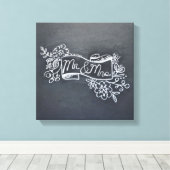 Toile m. & mrs chalkboard art canvas (Insitu (Plancher de Bois))