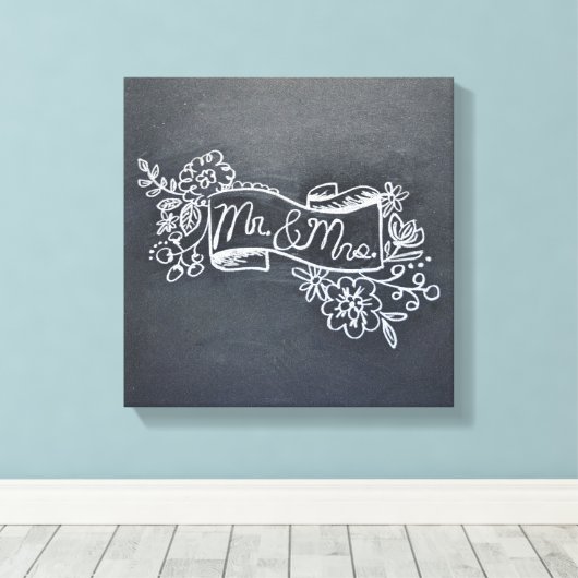 Toile m. & mrs chalkboard art canvas (Insitu (Plancher de Bois))