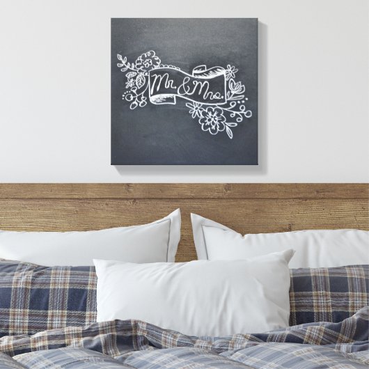 Toile m. & mrs chalkboard art canvas (Insitu(Chambre))