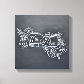 Toile m. & mrs chalkboard art canvas (Recto)