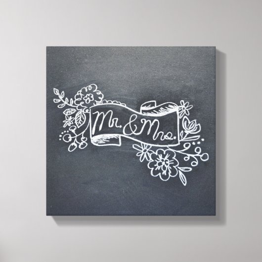 Toile m. & mrs chalkboard art canvas (Recto)