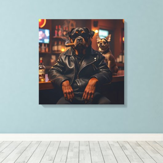 Toile M. Rottie Cool avec Cigar (Insitu (Plancher de Bois))