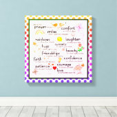 Toile Ma Prière Pour Vous Poème (Insitu (Plancher de Bois))