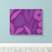 Toile Ma Princesse Aime Le Violet Joyeux Fleurs Énormes (Insitu (Plancher de Bois))