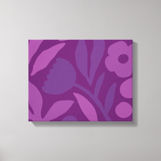 Toile Ma Princesse Aime Le Violet Joyeux Fleurs Énormes (Recto)