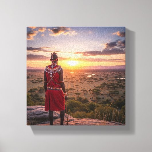 Toile Maasai artwork canvas (Recto)