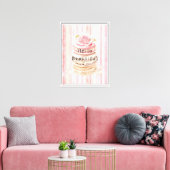 Toile Macarons à rayures blanches roses (Insitu(Salon))