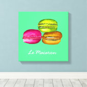 Toile Macarons colorés aquarelle art funky (Insitu (Plancher de Bois))