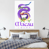 Toile Macau China Dragon affiche de voyage. (Insitu(Chambre))