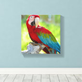 Toile Macaw assis sur la branche (Insitu (Plancher de Bois))