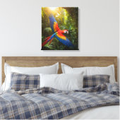 Toile Macaw dans une canopée de la forêt tropicale (Insitu(Chambre))