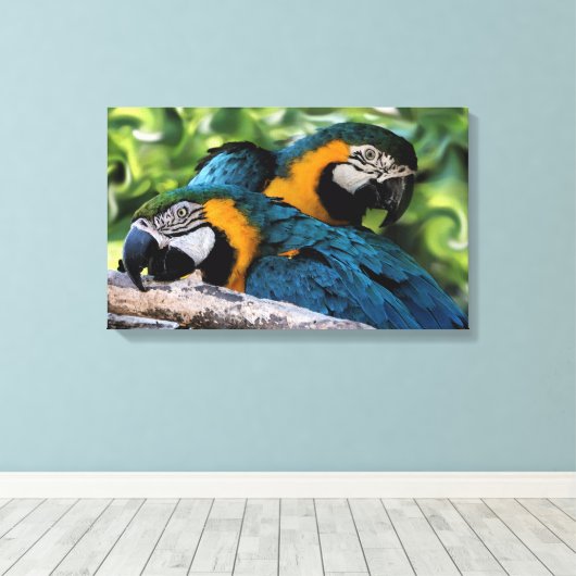 Toile Macaws (Insitu (Plancher de Bois))