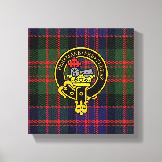 Toile Macdonald Scottish Crest et Tartan Canvas (Recto)