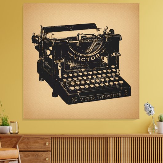 Toile Machine à écrire d'époque (Insitu(Salon))