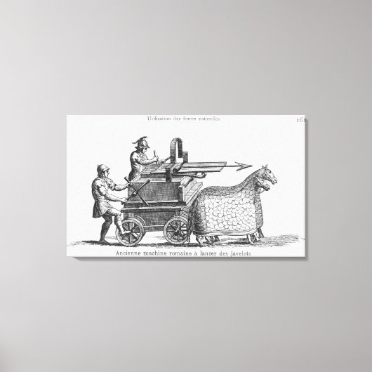 Toile Machine de guerre romaine pour tirer des javelins (Recto)