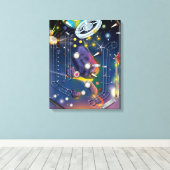 Toile Machine Super Space Pinball (Insitu (Plancher de Bois))