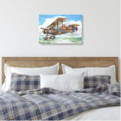 Toile Machine volante biplan Steampunk Vickers (Insitu(Chambre))