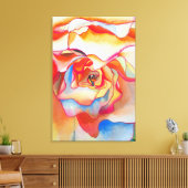 Toile Macro begonia Fred Martin aquarelle (Insitu(Salon))