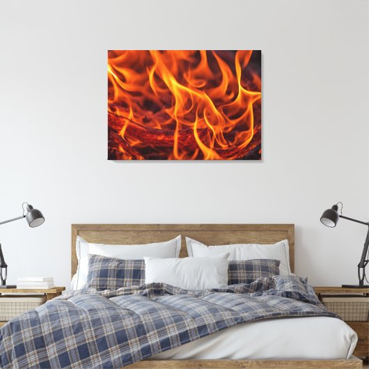 Toile macro Flamme d'incendie (Insitu(Chambre))
