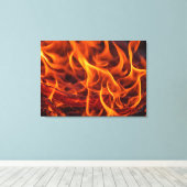 Toile macro Flamme d'incendie (Insitu (Plancher de Bois))
