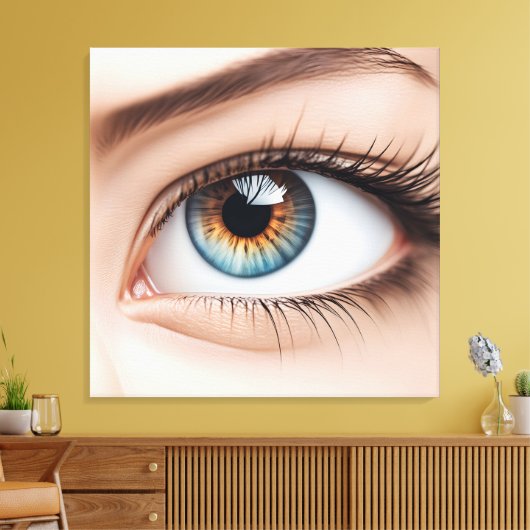 Toile Macro oeil femelle (Insitu(Salon))