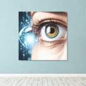 Toile Macro oeil femelle (Insitu (Plancher de Bois))