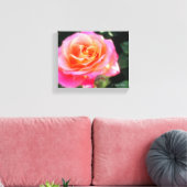 Toile Macro Rose rose et orange (Insitu(Salon))
