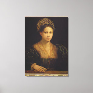 Toile Madame avec le turban vert