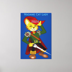 Toile Madame Cat Lady 2024 pour le président Thunder_Cov